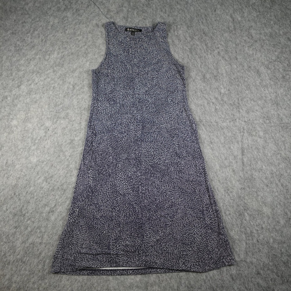 Athleta Dress Women Extra Small Blue Santorini High Neck Printed Rip‎ Tide Mini